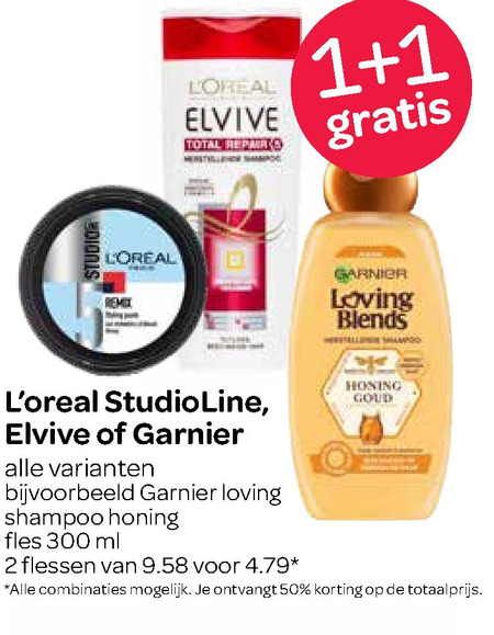 Elvive   hairspray, shampoo folder aanbieding bij  Spar - details