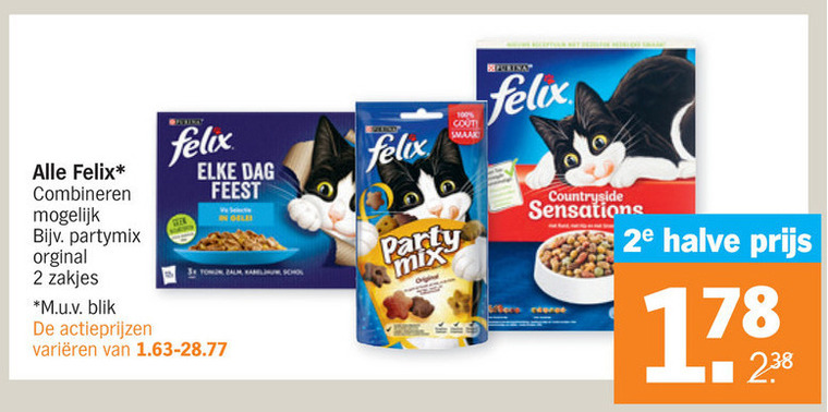 Felix   kattenvoer folder aanbieding bij  Albert Heijn - details