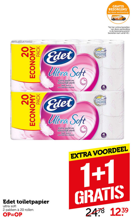 Edet   toiletpapier folder aanbieding bij  Coop - details