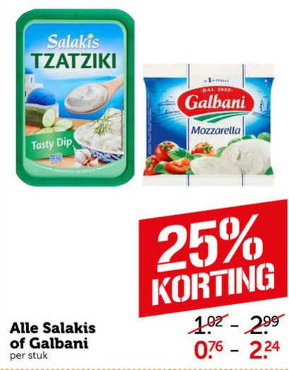 Galbani   mozzarella folder aanbieding bij  Coop - details