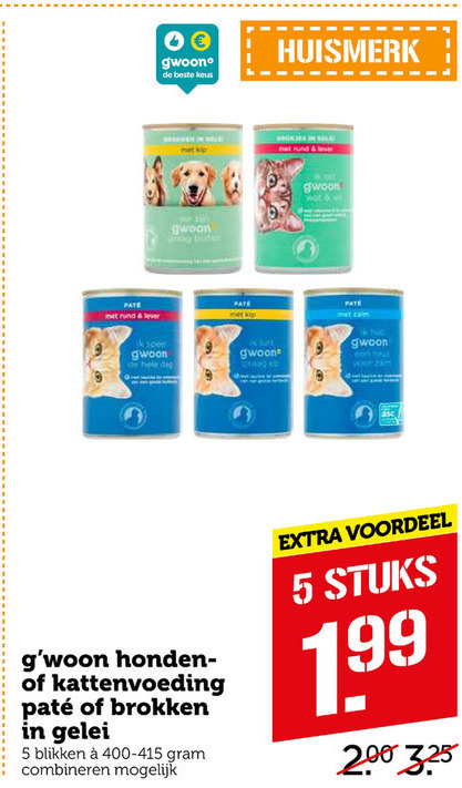 Gwoon   kattenvoer, hondenvoer folder aanbieding bij  Coop - details