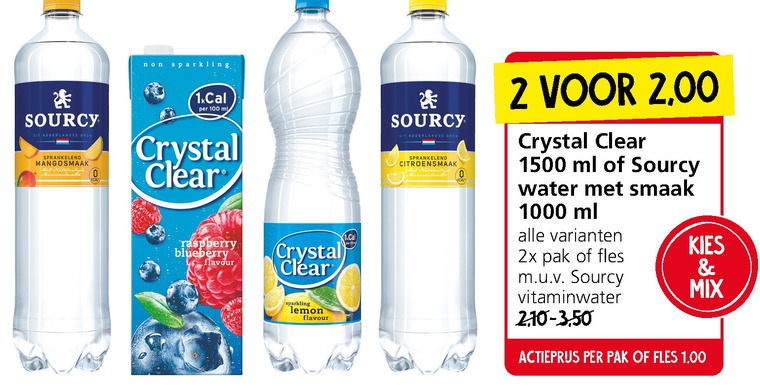 Crystal Clear   fruitdrank folder aanbieding bij  Jan Linders - details