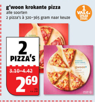 Gwoon   diepvriespizza folder aanbieding bij  Poiesz - details