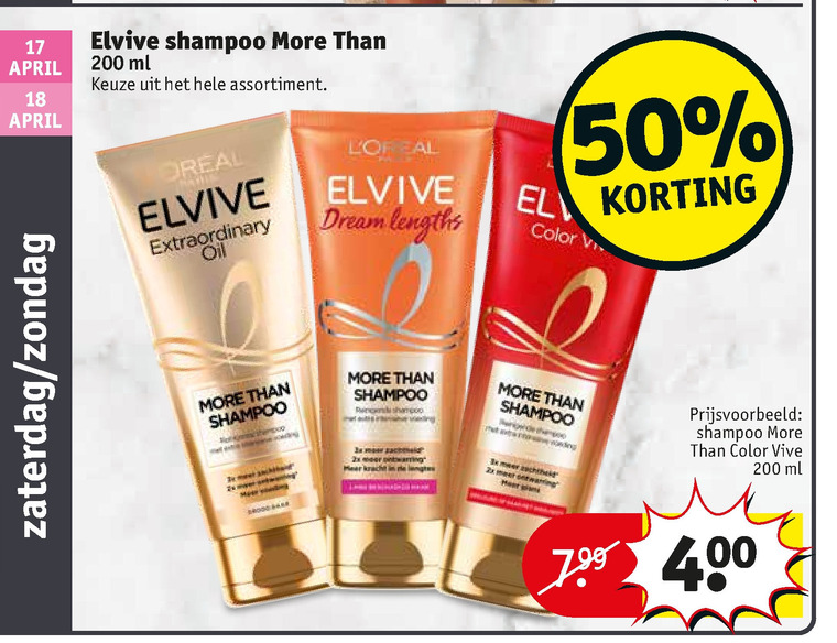 Elvive shampoo folder aanbieding bij Kruidvat details