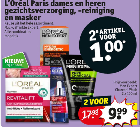 L Oreal   gezichtsverzorging folder aanbieding bij  Kruidvat - details