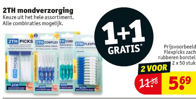 2TH   interdentale ragers, tandenstokers folder aanbieding bij  Kruidvat - details