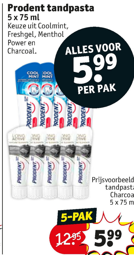 Prodent   tandpasta folder aanbieding bij  Kruidvat - details