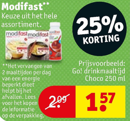 Modifast   afslankmaaltijd folder aanbieding bij  Kruidvat - details