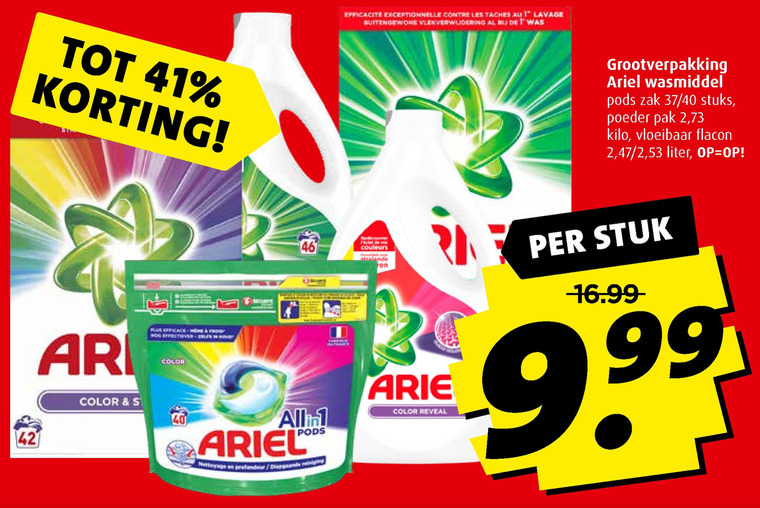 Ariel   wasmiddel folder aanbieding bij  Boni - details