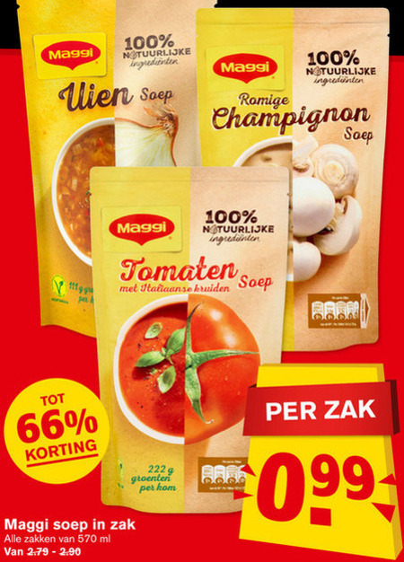 Maggi   soep folder aanbieding bij  Hoogvliet - details