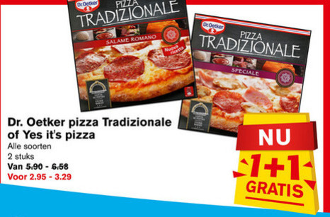 Dr Oetker   diepvriespizza folder aanbieding bij  Hoogvliet - details