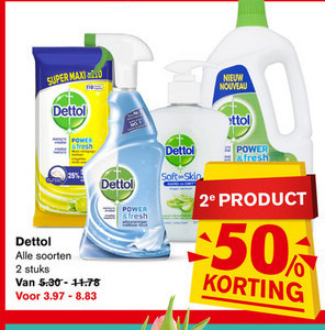 Dettol   handzeep, allesreiniger folder aanbieding bij  Hoogvliet - details