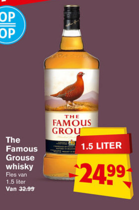 Famous Grouse   whisky folder aanbieding bij  Hoogvliet - details