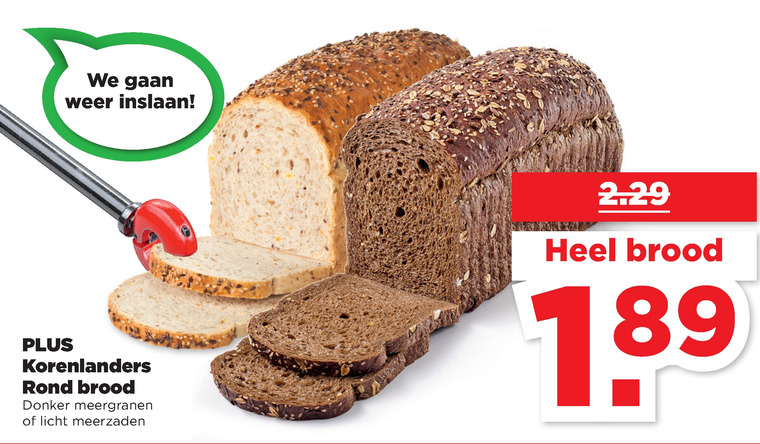 Korenlanders   brood folder aanbieding bij  Plus - details