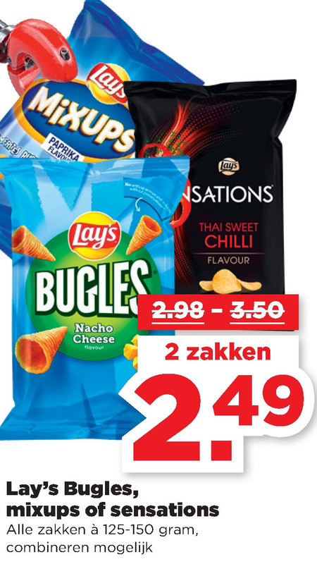 Lays   zoutje, chips folder aanbieding bij  Plus - details