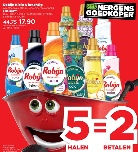 Robijn   wasmiddel folder aanbieding bij  Plus - details