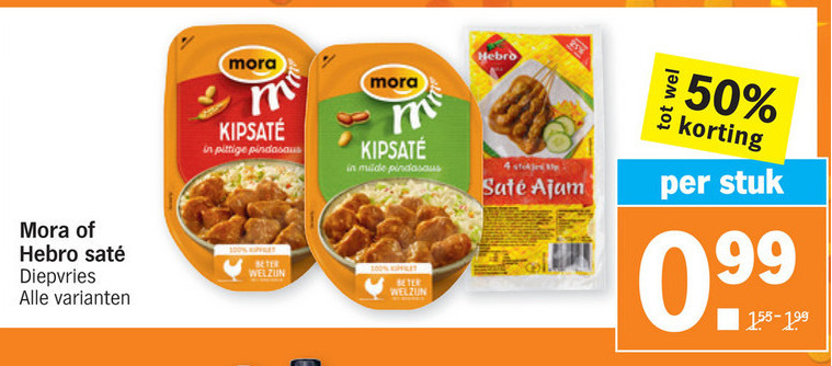 Mora   kipsate, satevlees folder aanbieding bij  Albert Heijn - details