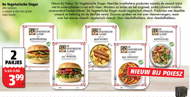 De vegetarische Slager   vegetarisch folder aanbieding bij  Poiesz - details