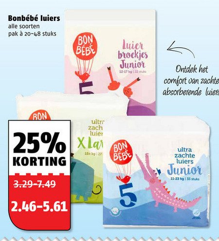 Bonbebe   luiers folder aanbieding bij  Poiesz - details