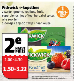 Pickwick   thee folder aanbieding bij  Poiesz - details