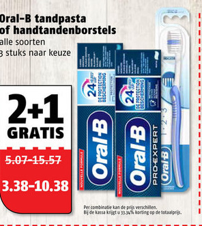 Oral-B   tandpasta, tandenborstel folder aanbieding bij  Poiesz - details