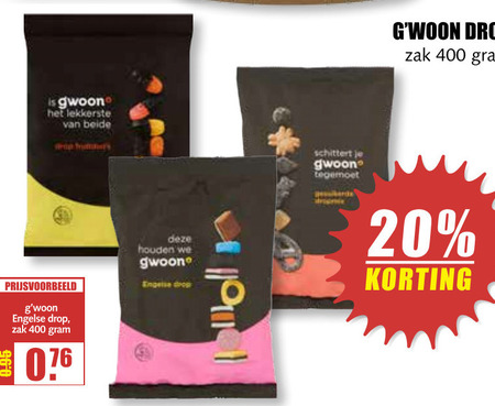 Gwoon   drop folder aanbieding bij  MCD Supermarkt Basis - details