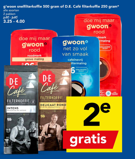 Douwe Egberts   koffie folder aanbieding bij  Deen - details