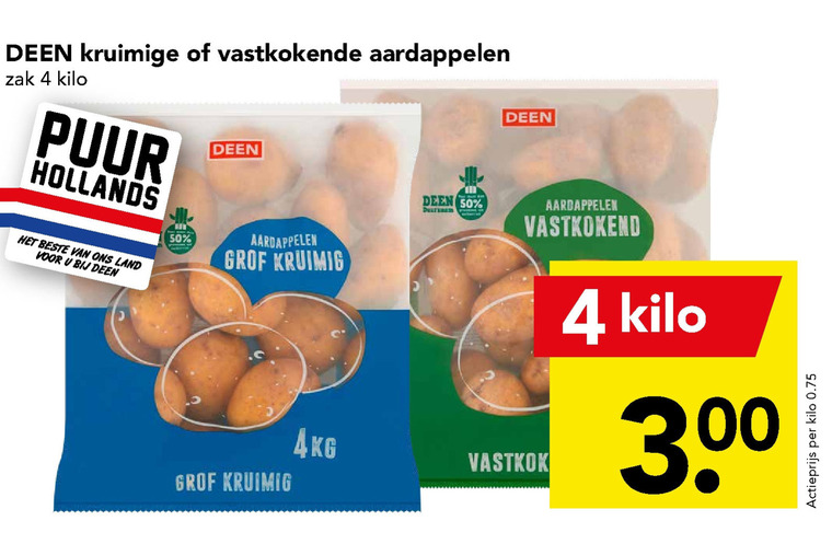 Deen Huismerk   aardappelen folder aanbieding bij  Deen - details