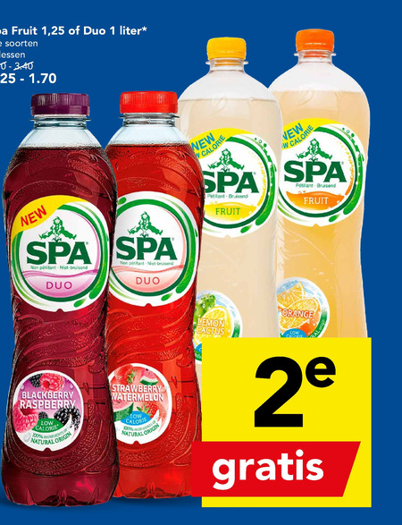 Spa en Fruit   fruitdrank folder aanbieding bij  Deen - details
