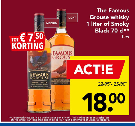 Famous Grouse   whisky folder aanbieding bij  Deen - details