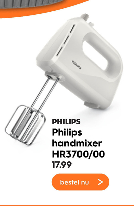 Philips handmixer folder aanbieding Blokker