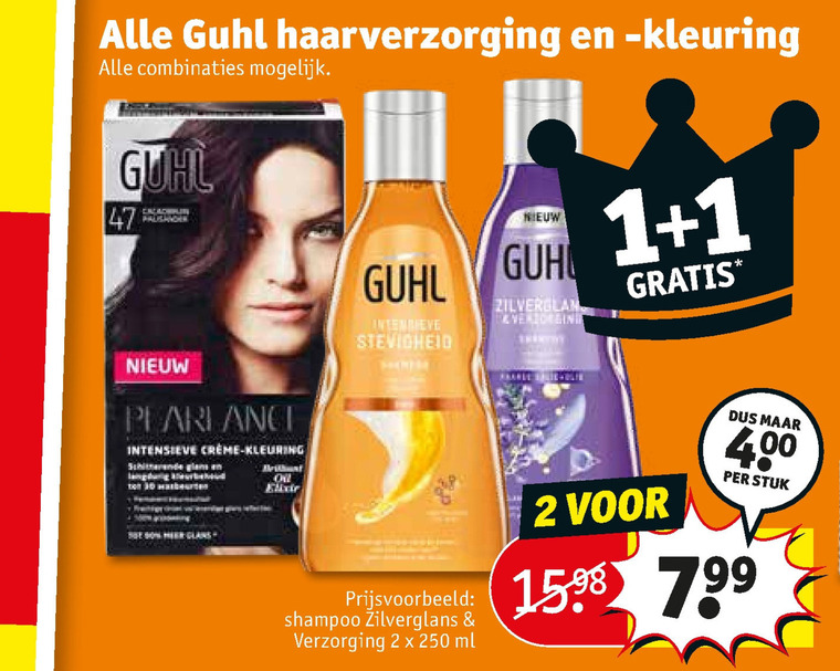 Guhl   haarkleuring, haarverzorging folder aanbieding bij  Kruidvat - details