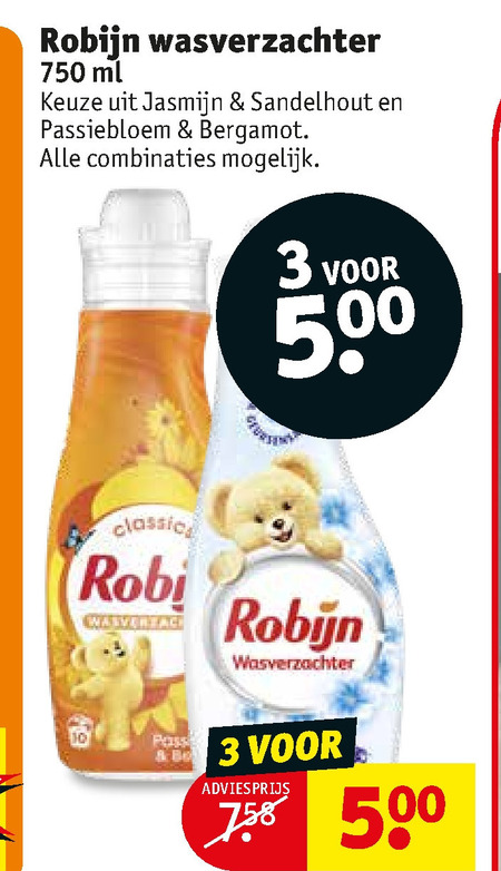 Robijn   wasverzachter folder aanbieding bij  Kruidvat - details