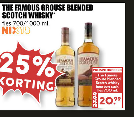Famous Grouse   whisky folder aanbieding bij  MCD Supermarkt Basis - details