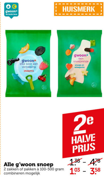 Gwoon   snoep folder aanbieding bij  Coop - details