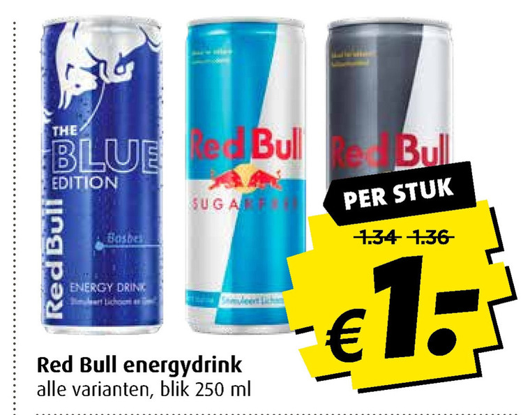 Red Bull   energiedrank folder aanbieding bij  Boni - details