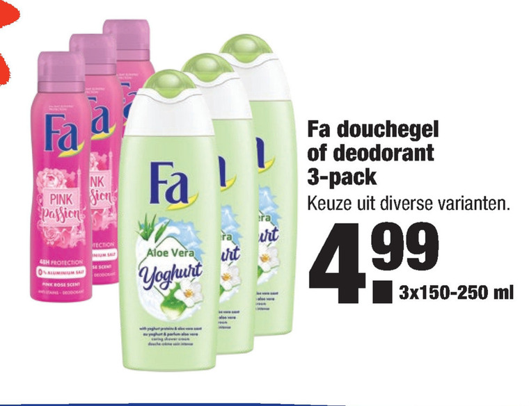 Fa   deodorant, douchegel folder aanbieding bij  Aldi - details