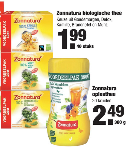 Zonnatura   thee folder aanbieding bij  Aldi - details