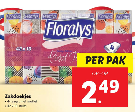 Floralys   zakdoek folder aanbieding bij  Lidl - details