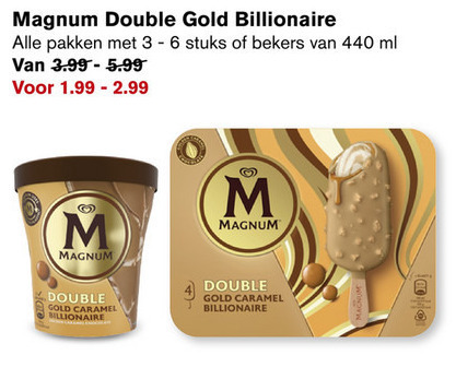 Magnum   ijsspecialiteit, ijslollies folder aanbieding bij  Hoogvliet - details