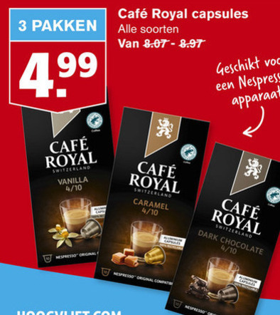 Cafe Royal   koffiecups folder aanbieding bij  Hoogvliet - details