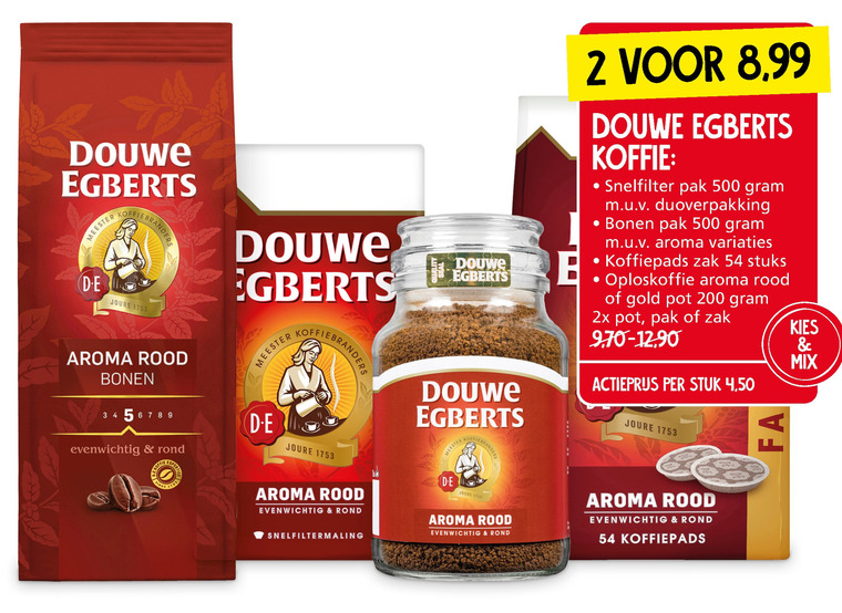 Douwe Egberts   koffiepad, koffiebonen folder aanbieding bij  Jan Linders - details