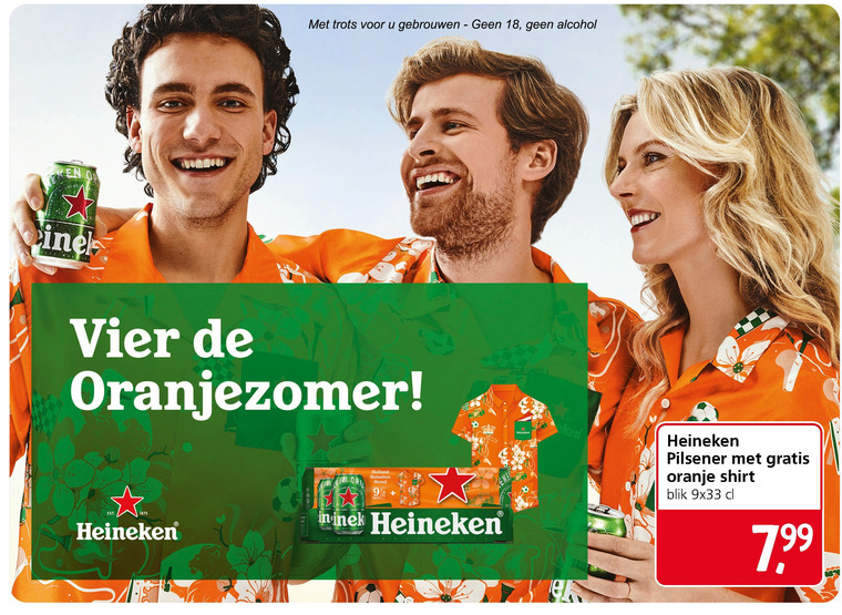 Heineken   blikje bier folder aanbieding bij  Jan Linders - details