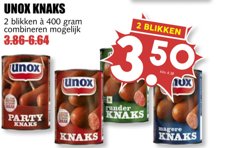 Unox   knakworst folder aanbieding bij  MCD Supermarkt Basis - details