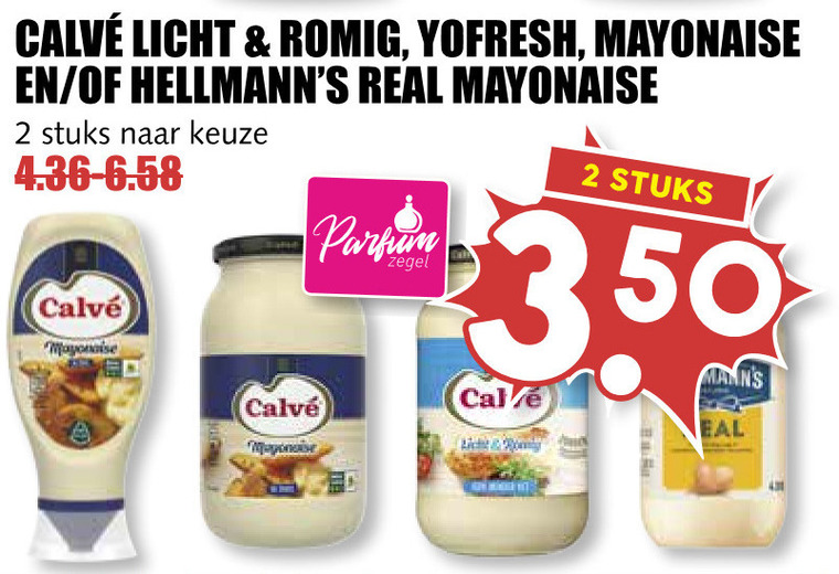 Calve   mayonaise folder aanbieding bij  MCD Supermarkt Basis - details