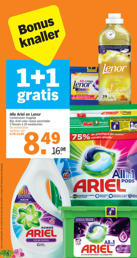 Ariel   wasmiddel folder aanbieding bij  Albert Heijn - details