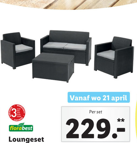 Florabest   loungeset folder aanbieding bij  Lidl - details