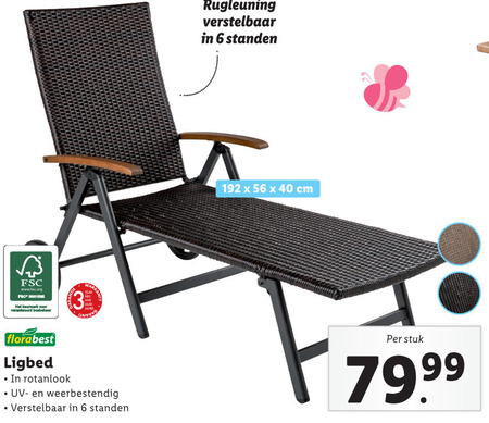 chef account Nautisch Florabest ligbed folder aanbieding bij Lidl - details