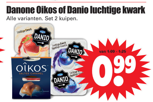 Danone Oikos   kwark, vruchtenyoghurt folder aanbieding bij  Dirk - details