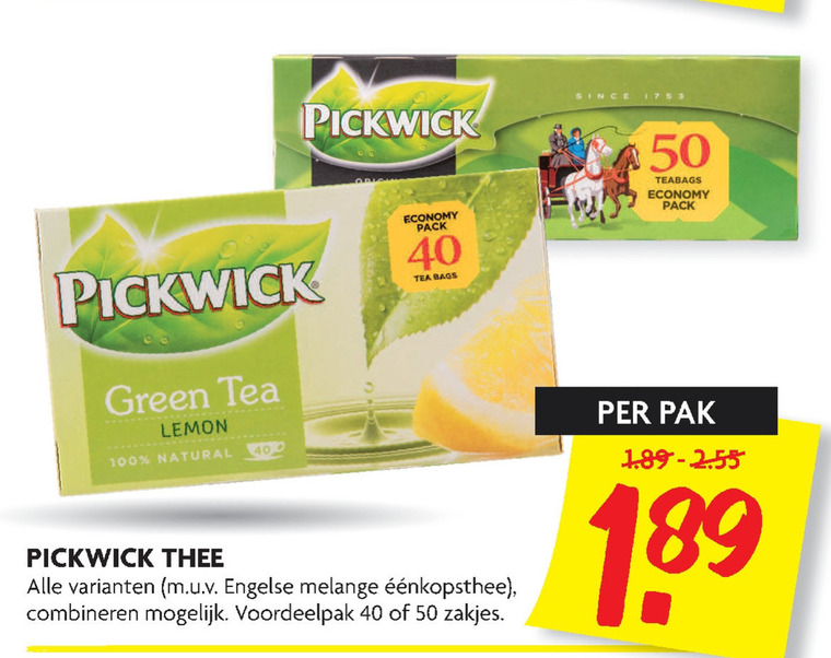 Pickwick   thee folder aanbieding bij  Dekamarkt - details